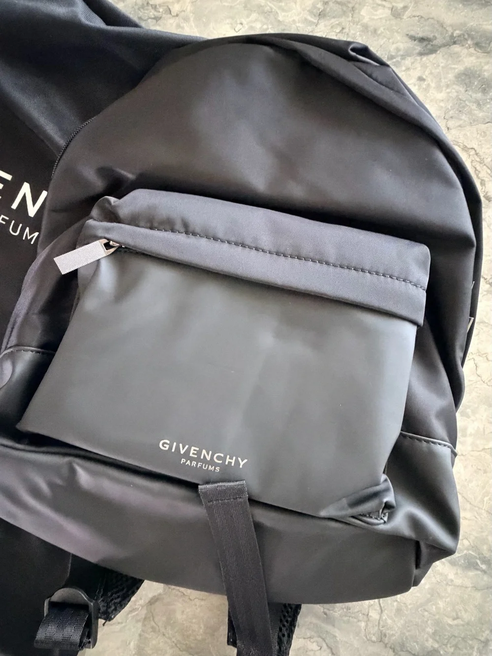 Givenchy Black Nylon Parfums Backpack